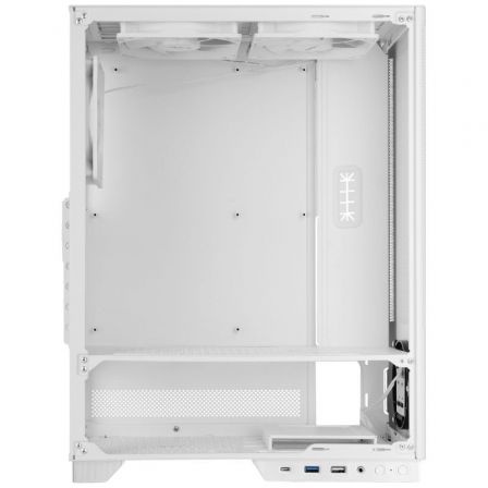 Tacens SAGITTA20 Caja Semitorre ATX Blanca con Ventana Cristal Templado y Pantalla LED Temperatura